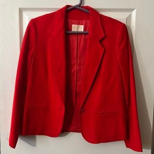 Red wool blazer